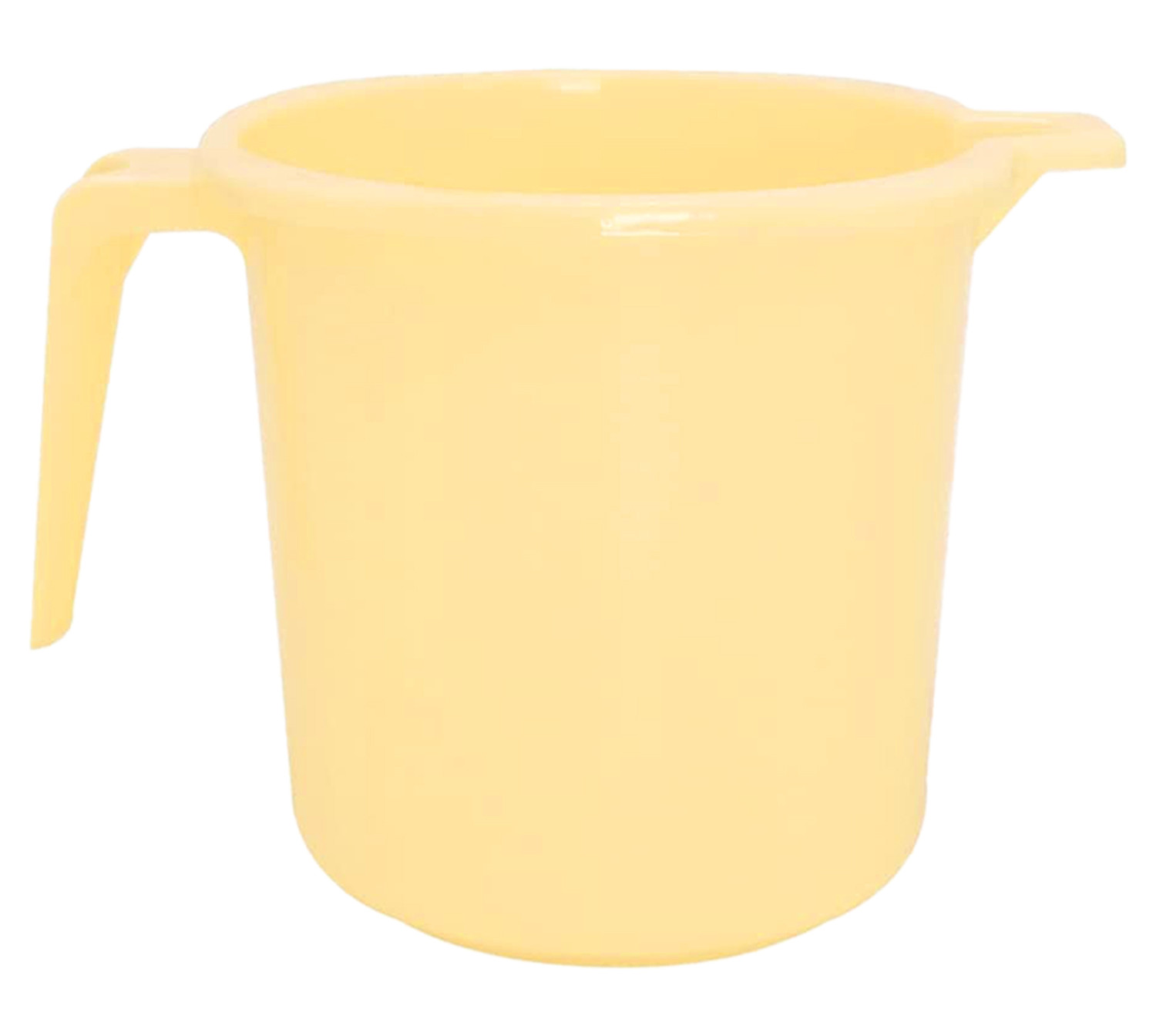 Kuber Industries Square Large Plastic Bathroom Mug, 2 Litre-(Cream)