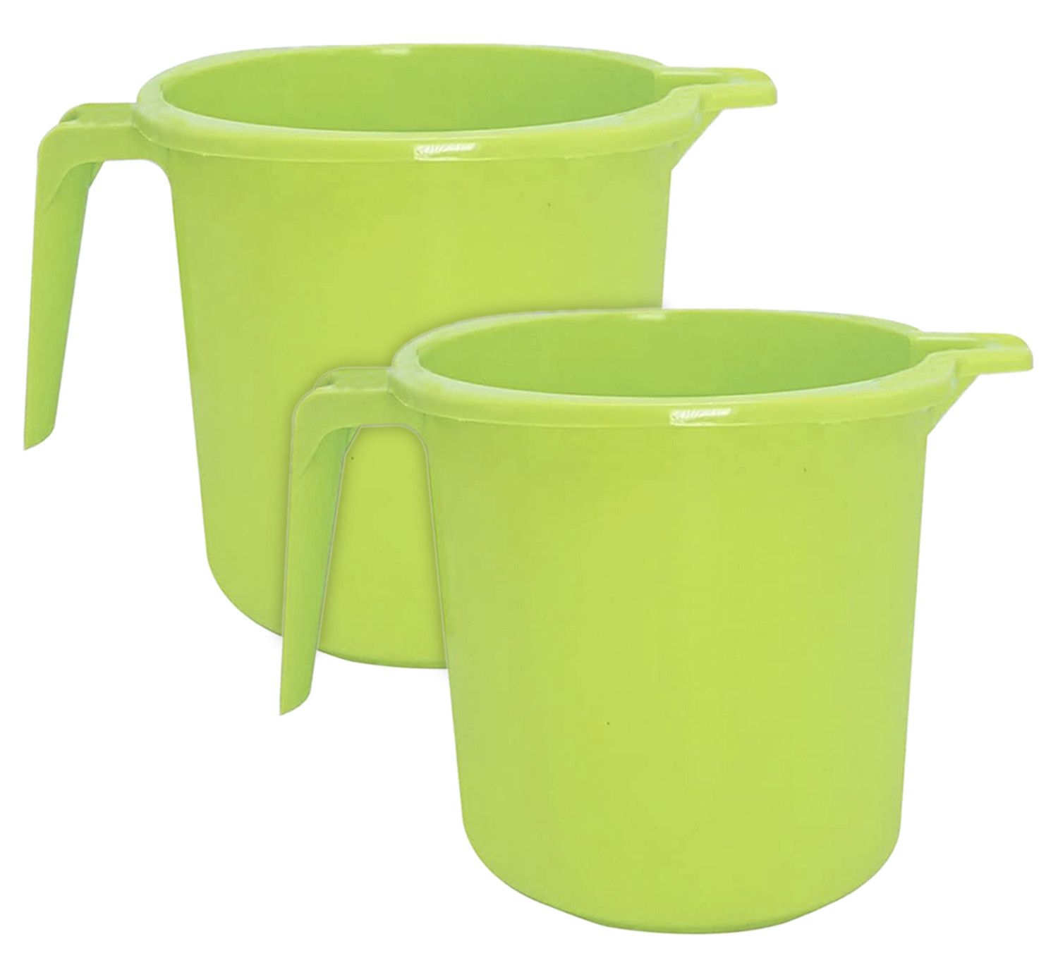 Kuber Industries Square Large Plastic Bathroom Mug, 2 Litre-(Green)