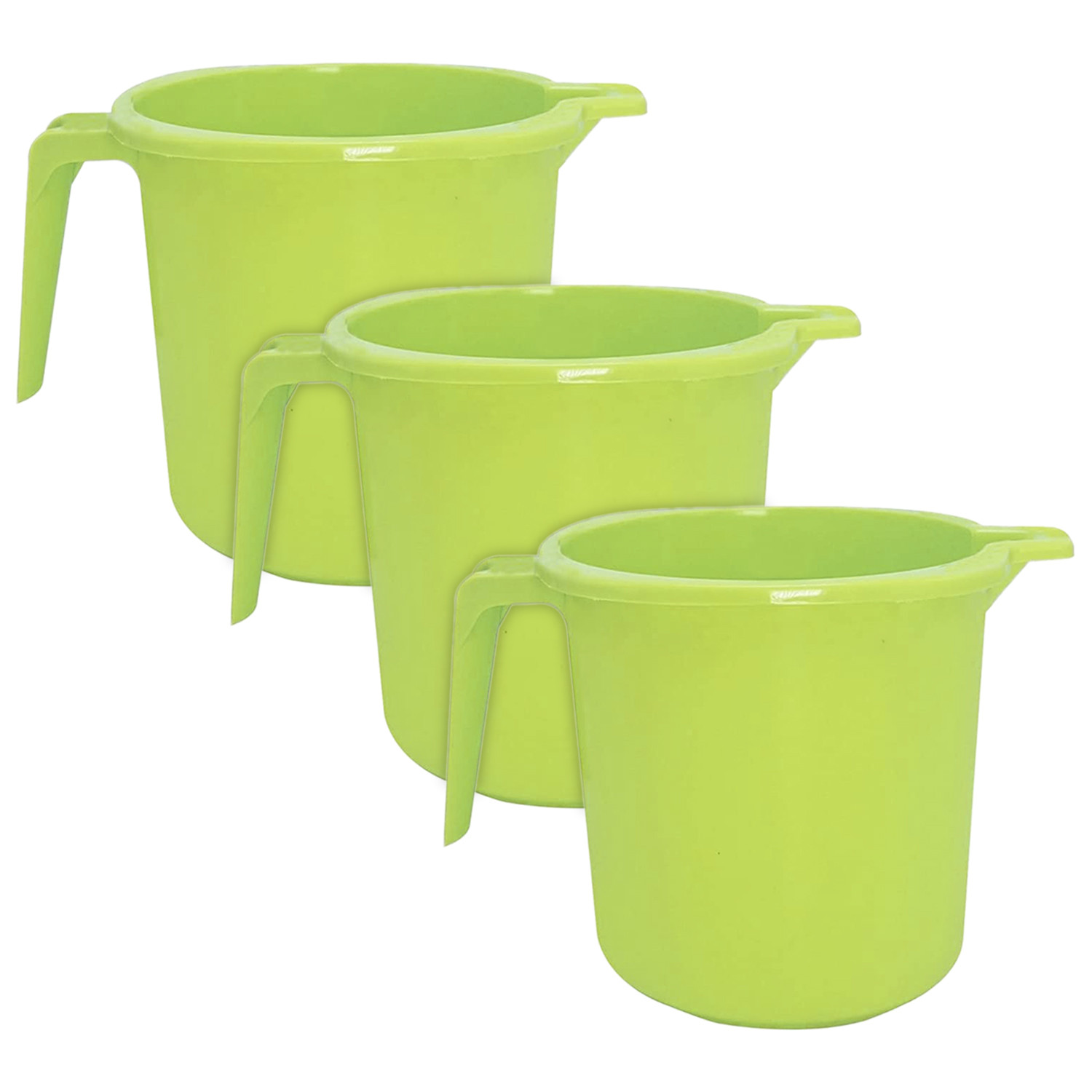 Kuber Industries Square Large Plastic Bathroom Mug, 2 Litre-(Green)