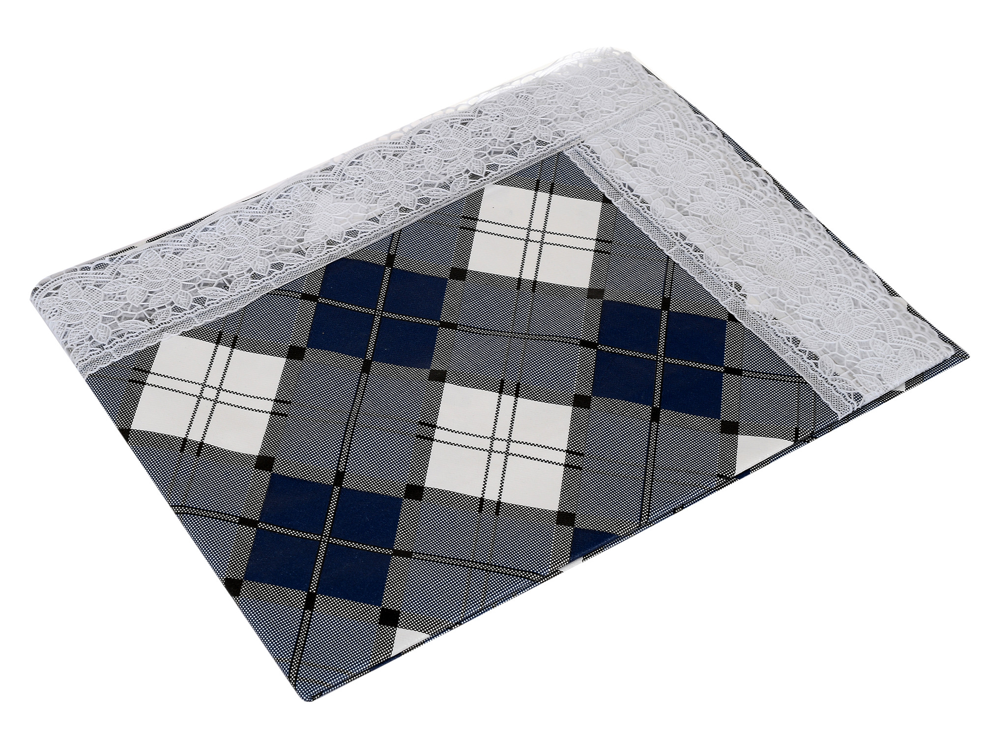 Kuber Industries Square Print PVC 4 Seater Center Table Cover 40