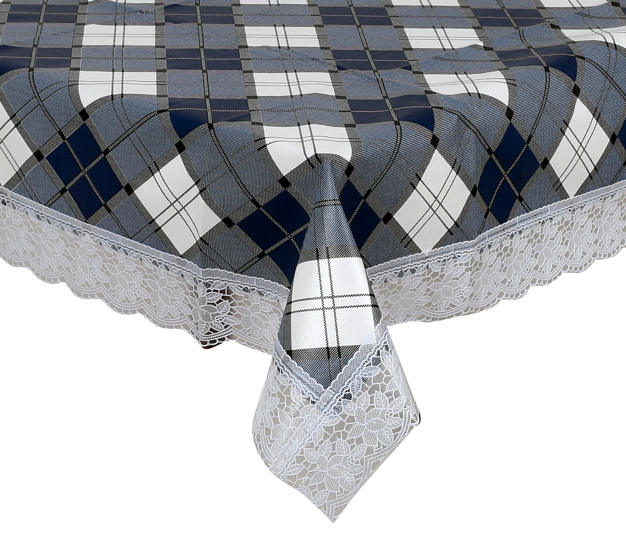 Kuber Industries Square Print PVC 4 Seater Center Table Cover 40