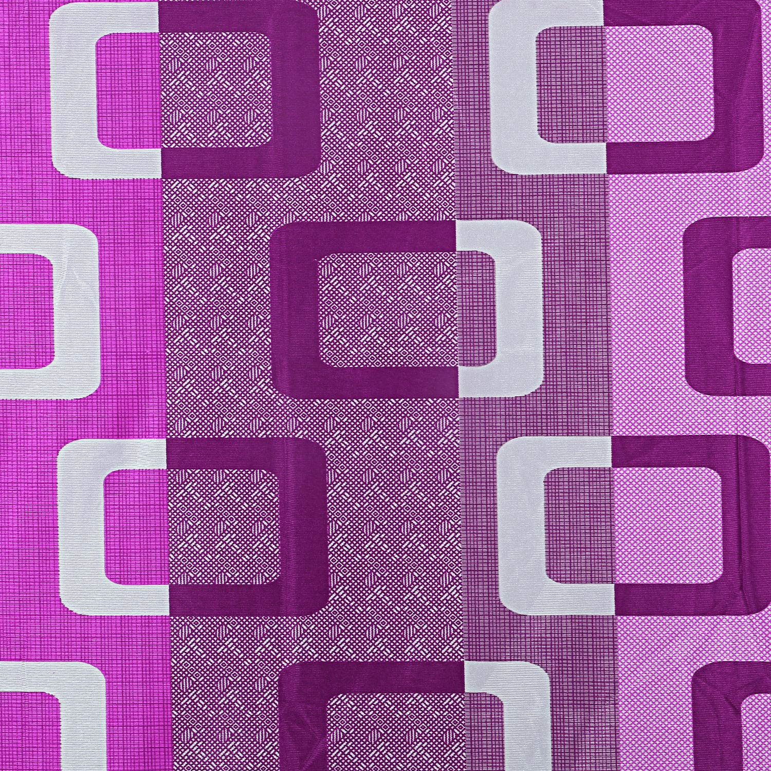 Kuber Industries Square Print Room Darkening Door Curtain, 7 Feet (Purple)