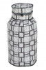 Kuber Industries Square Printed PVC Lpg Gas Cylinder Cover (Grey)-HS43KUBMART25625