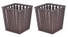 Kuber Industries Square Shape M 5 Multipurpose Plastic Holder/Organizer/Stand For Kitchen, Bathroom, Office Use -(Brown)-46KM0437