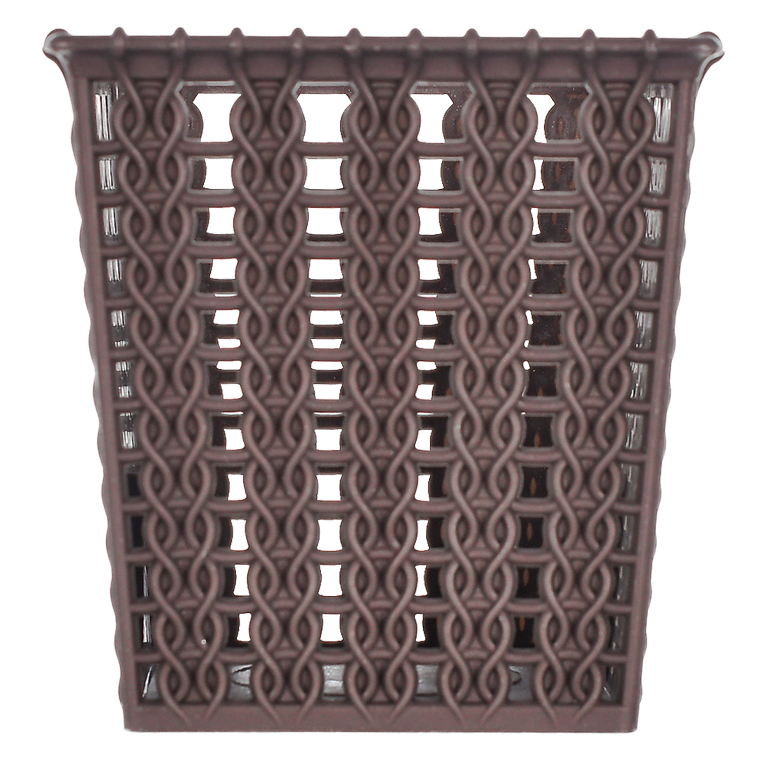 Kuber Industries Square Shape M 5 Multipurpose Plastic Holder/Organizer/Stand For Kitchen, Bathroom, Office Use -(Brown)-46KM0437