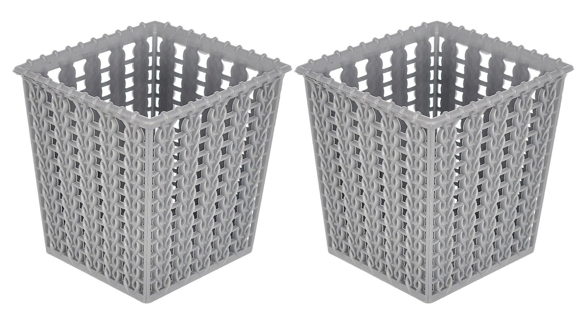 Kuber Industries Square Shape M 5 Multipurpose Plastic Holder/Organizer/Stand For Kitchen, Bathroom, Office Use -(Grey)-46KM0445