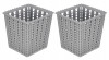 Kuber Industries Square Shape M 5 Multipurpose Plastic Holder/Organizer/Stand For Kitchen, Bathroom, Office Use -(Grey)-46KM0445