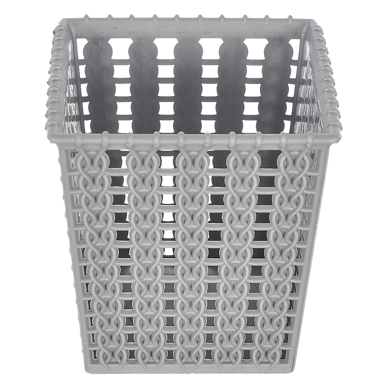 Kuber Industries Square Shape M 5 Multipurpose Plastic Holder/Organizer/Stand For Kitchen, Bathroom, Office Use -(Grey)-46KM0445