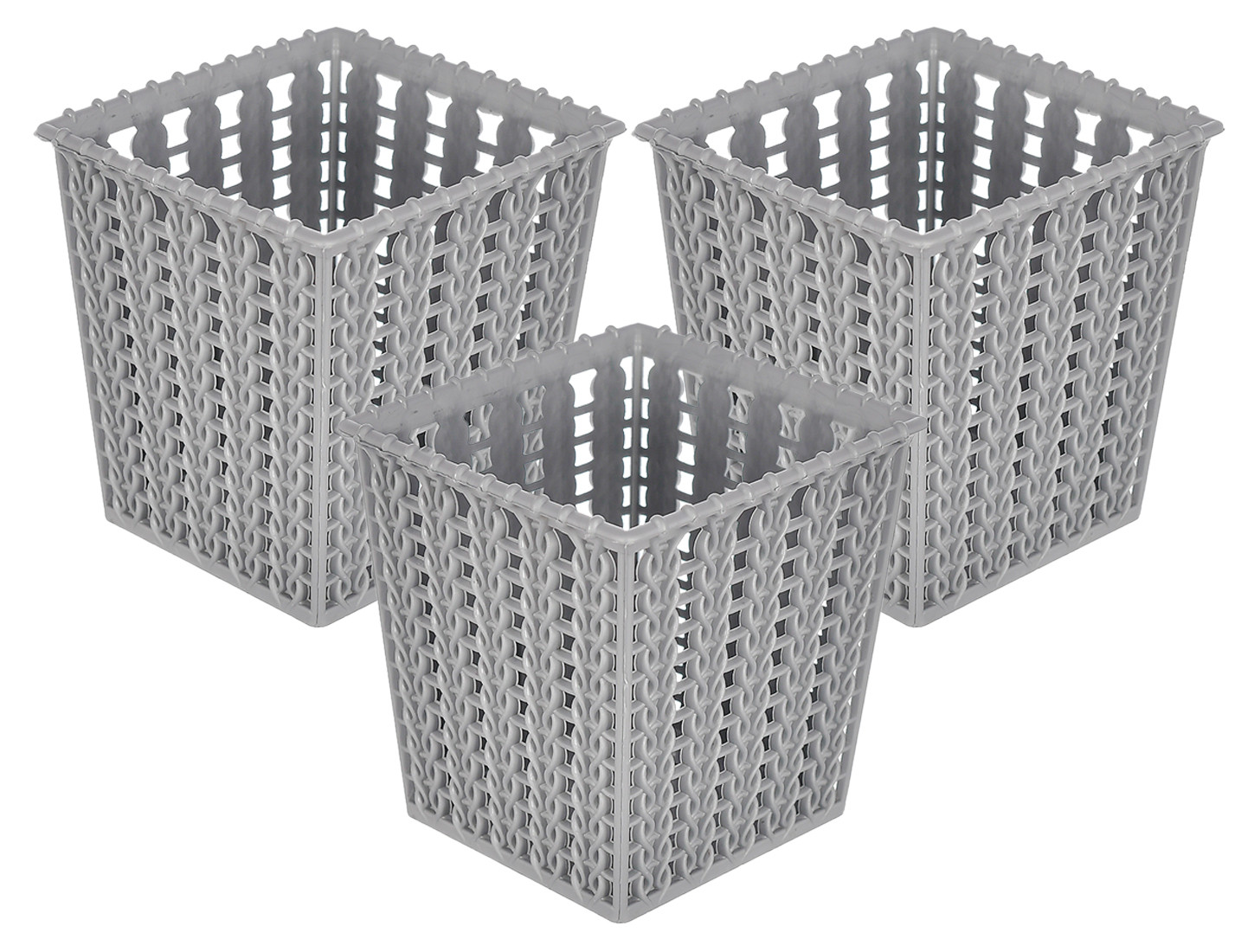 Kuber Industries Square Shape M 5 Multipurpose Plastic Holder/Organizer/Stand For Kitchen, Bathroom, Office Use -(Grey)-46KM0445