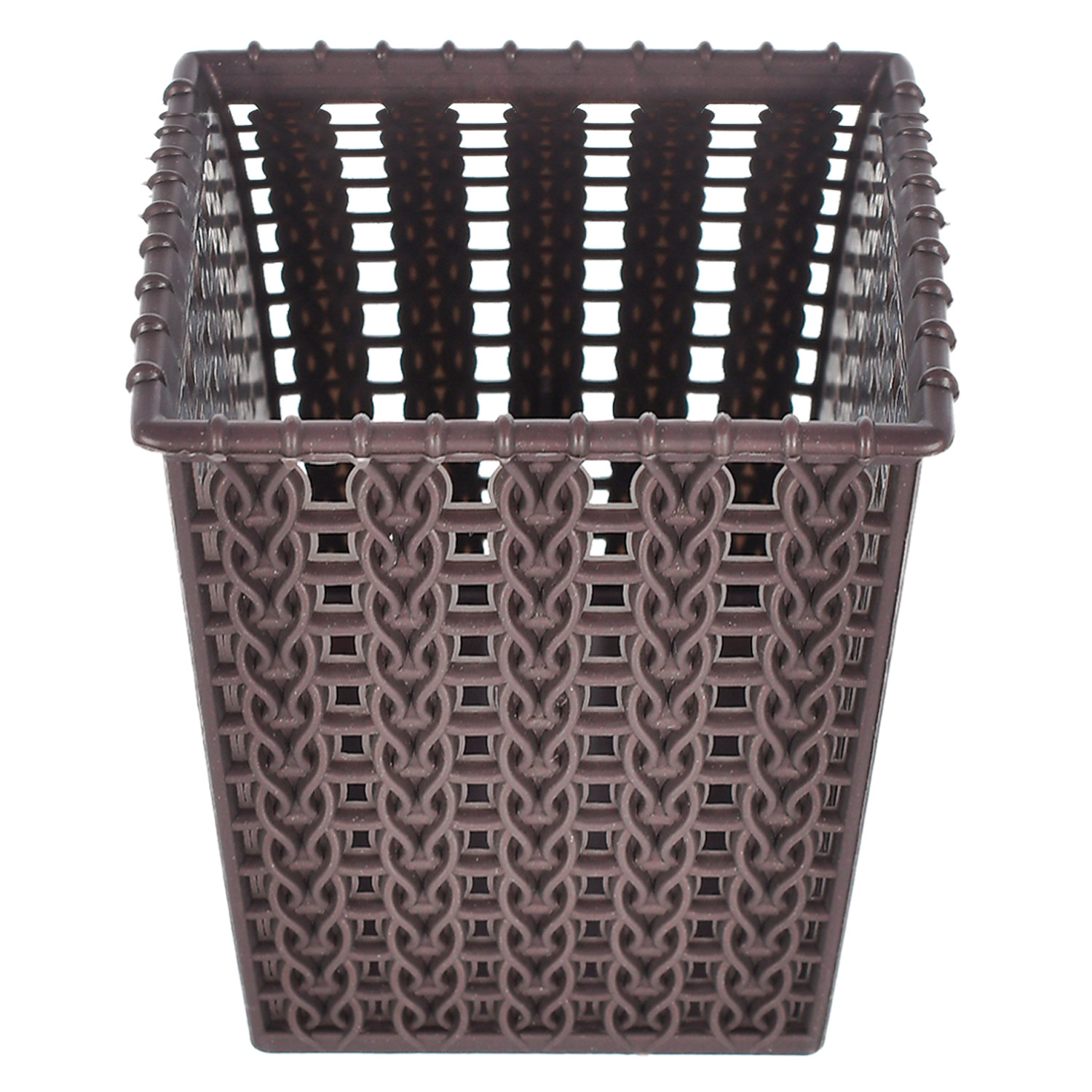 Kuber Industries Square Shape M 5 Multipurpose Plastic Holder/Organizer/Stand For Kitchen, Bathroom, Office Use - Pack of 2 (Brown & Grey)-46KM0451