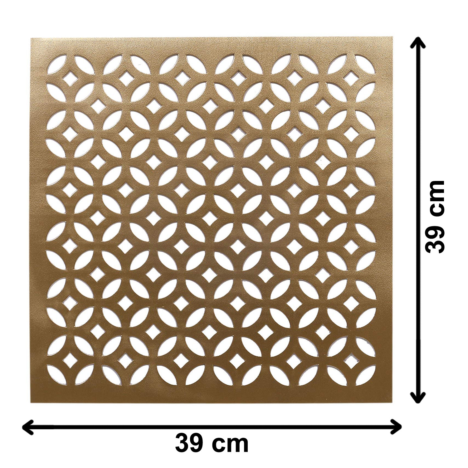 Kuber Industries Square Soft Leather Table Placemats, Set of 4 (Gold)