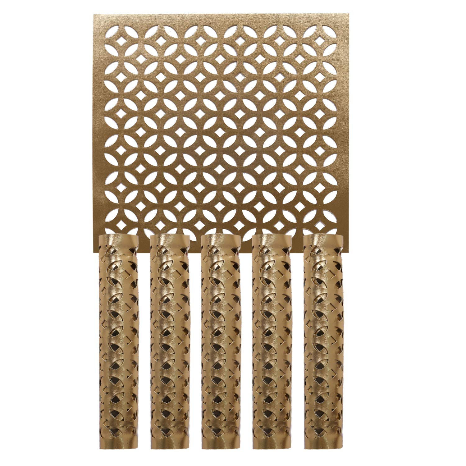 Kuber Industries Square Soft Leather Table Placemats, Set of 4 (Gold)