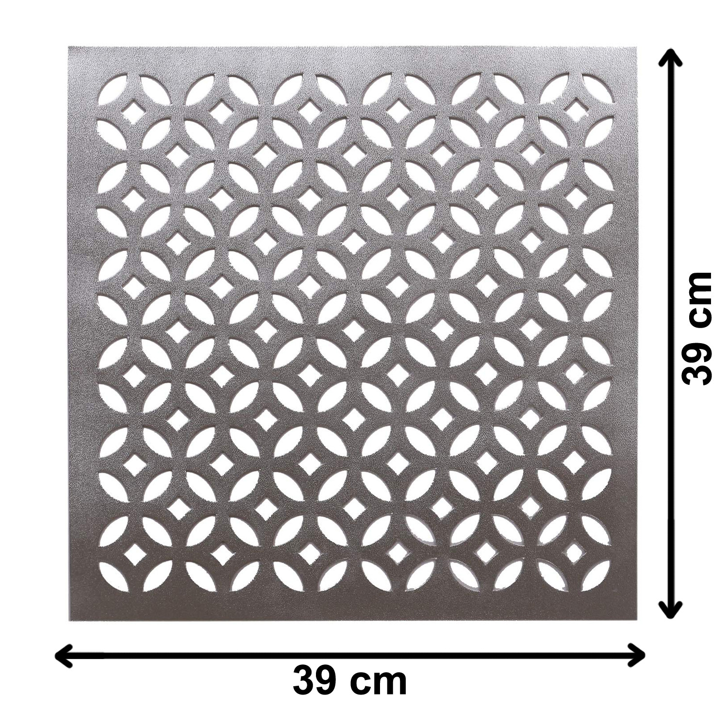 Kuber Industries Square Soft Leather Table Placemats, Set of 4 (Silver)