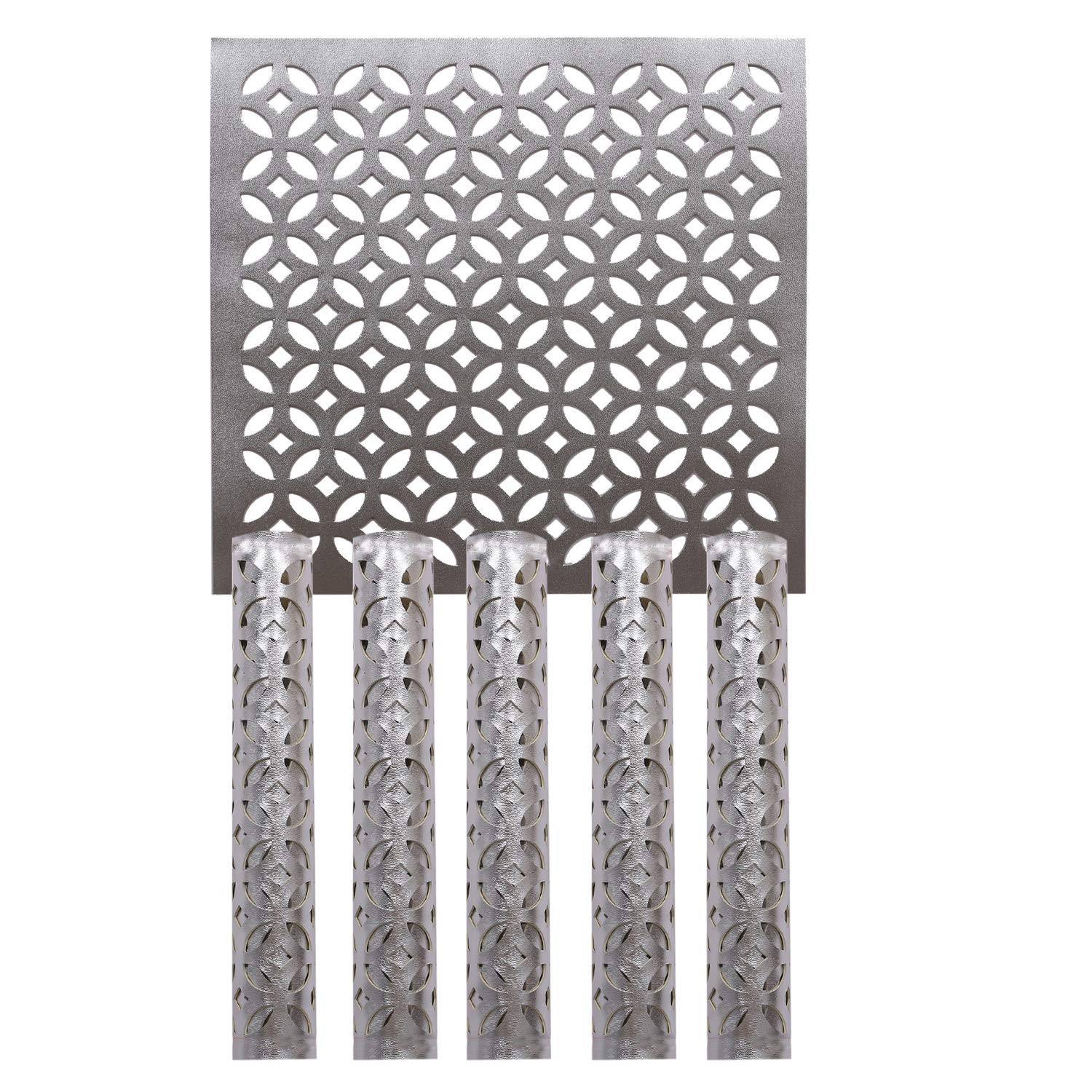 Kuber Industries Square Soft Leather Table Placemats, Set of 4 (Silver)