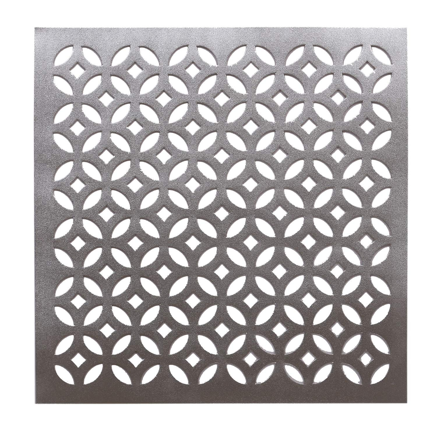 Kuber Industries Square Soft Leather Table Placemats, Set of 4 (Silver)