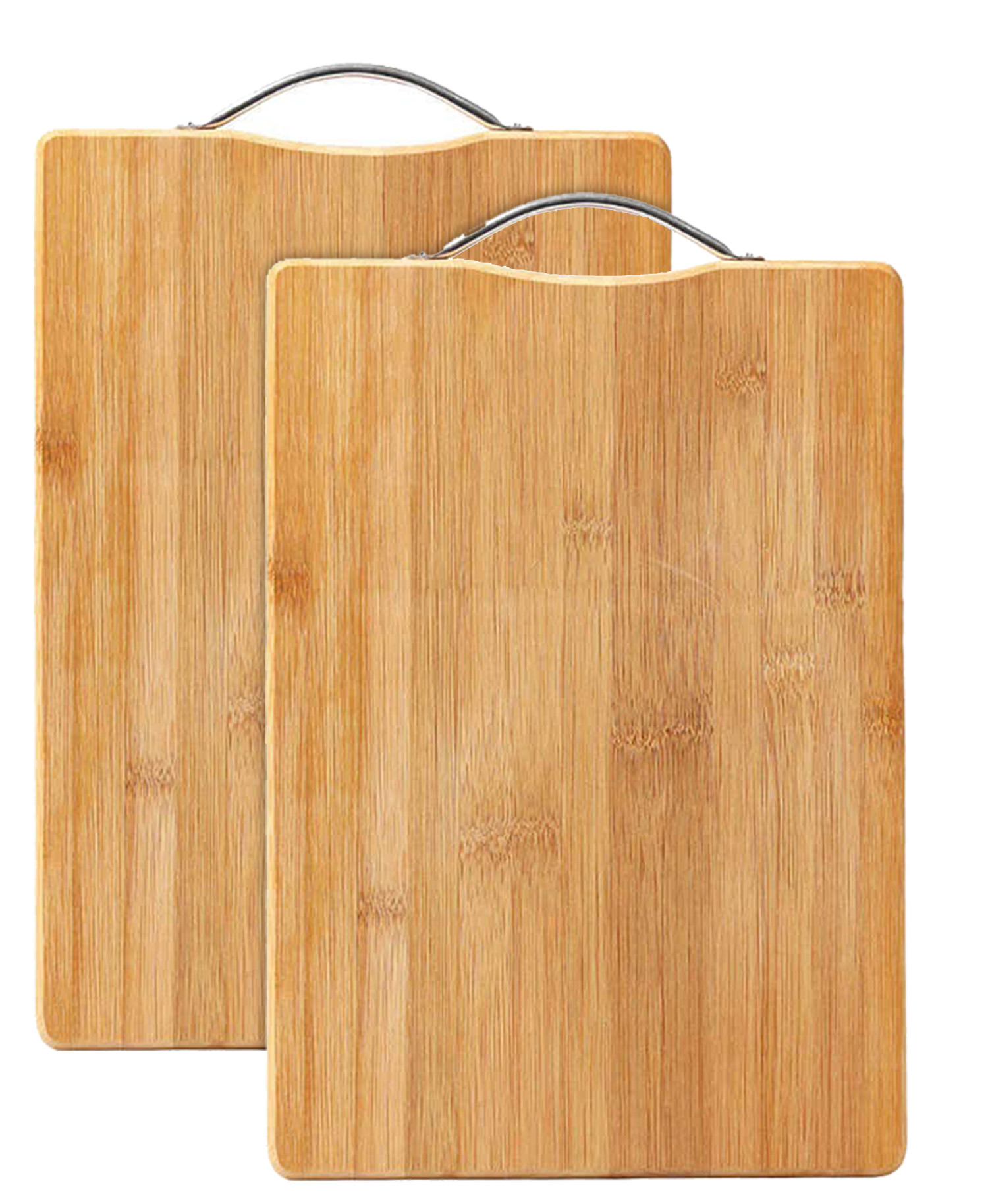 Kuber Industries Square Thick Wooden Bamboo Kitchen Chopping Cutting Slicing Board with Handle for Fruits Vegetables Meat (Brown)