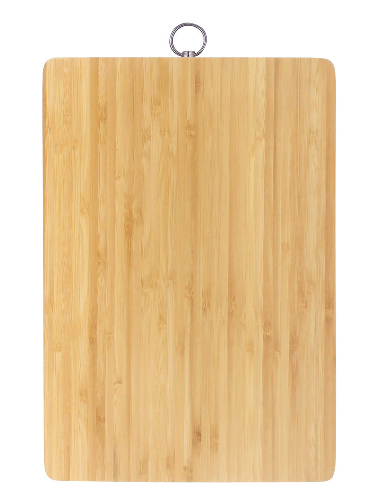 Kuber Industries Square Thick Wooden Bamboo Kitchen Chopping Cutting Slicing Board With Hook (Brown)-HS43KUBMART25575