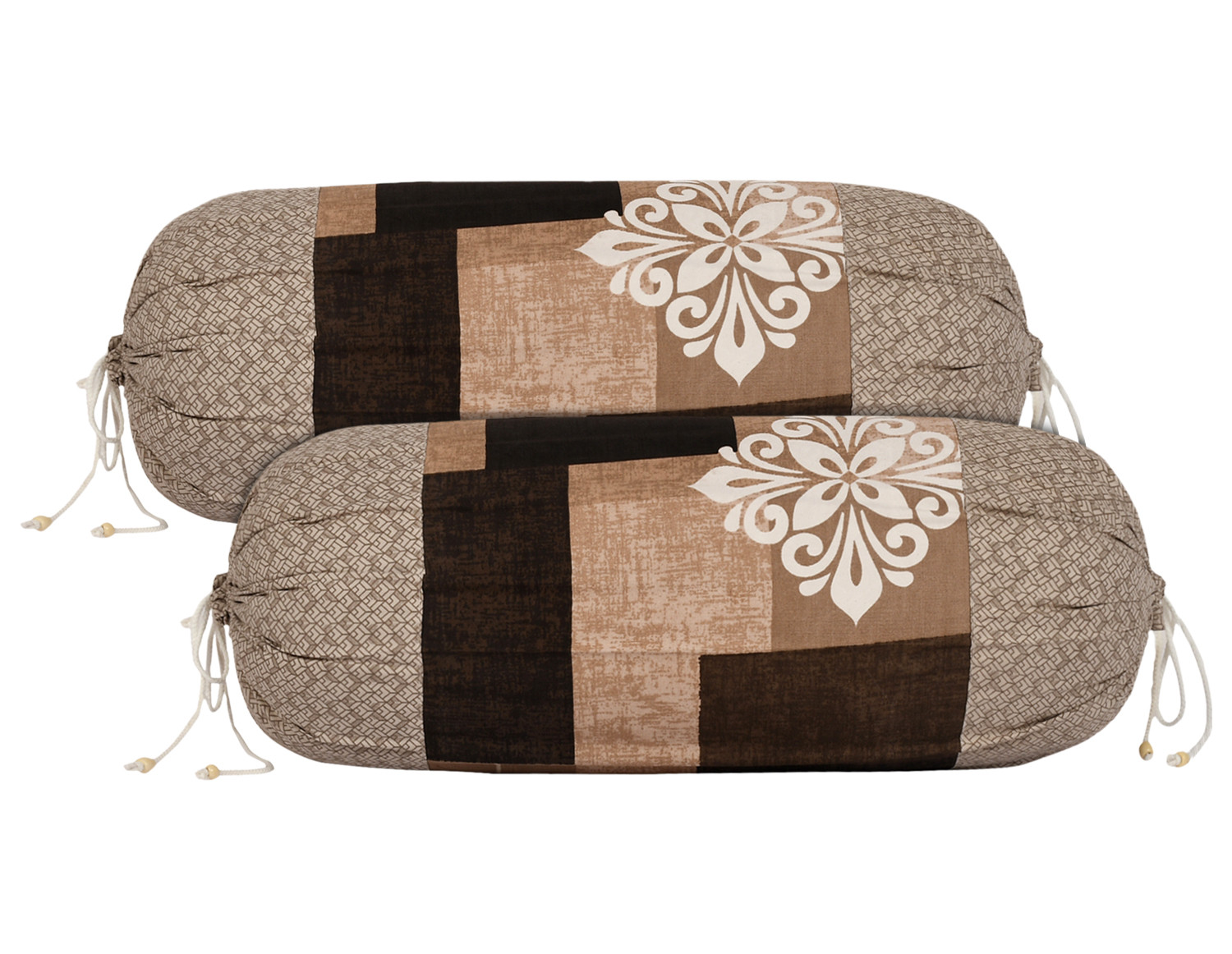 Kuber Industries Squere Print Soft & Luxurious Decorative Cotton Bolster Cover, 16