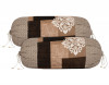 Kuber Industries Squere Print Soft &amp; Luxurious Decorative Cotton Bolster Cover, 16&quot;x30&quot; (Brown) 54KM3928