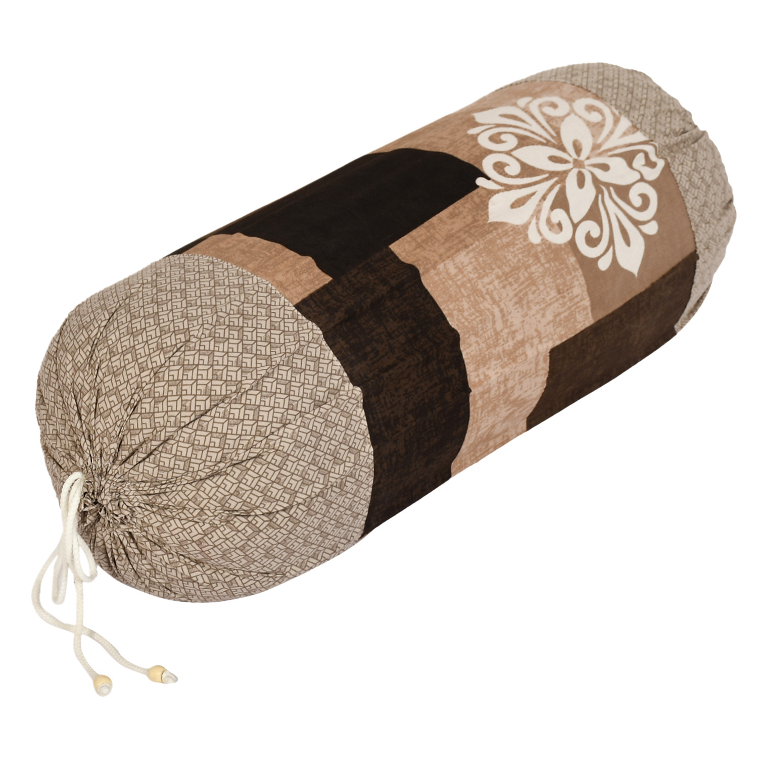 Kuber Industries Squere Print Soft & Luxurious Decorative Cotton Bolster Cover, 16