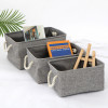 Kuber Industries Stackable Storage Basket|Foldable Toy Storage Bin|Wardrobe Organizer For Clothes|3 Different Sizes (Grey)