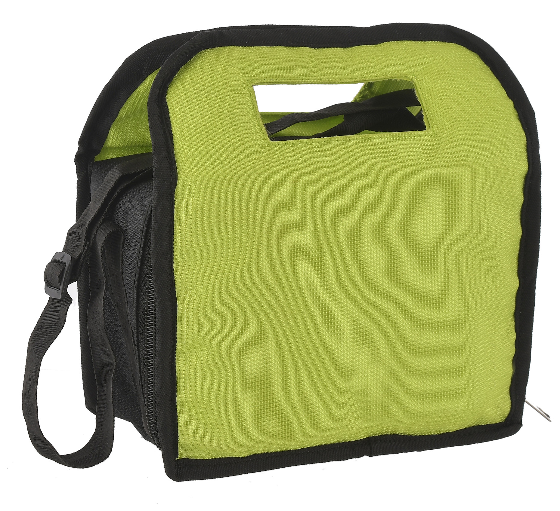 Kuber Industries Stainless Steel 3 Container, 1 Plastic Glass and 2 Plastic Spoon Lunch Box Set With Carry Bag (Green)-HS42KUBMART25119