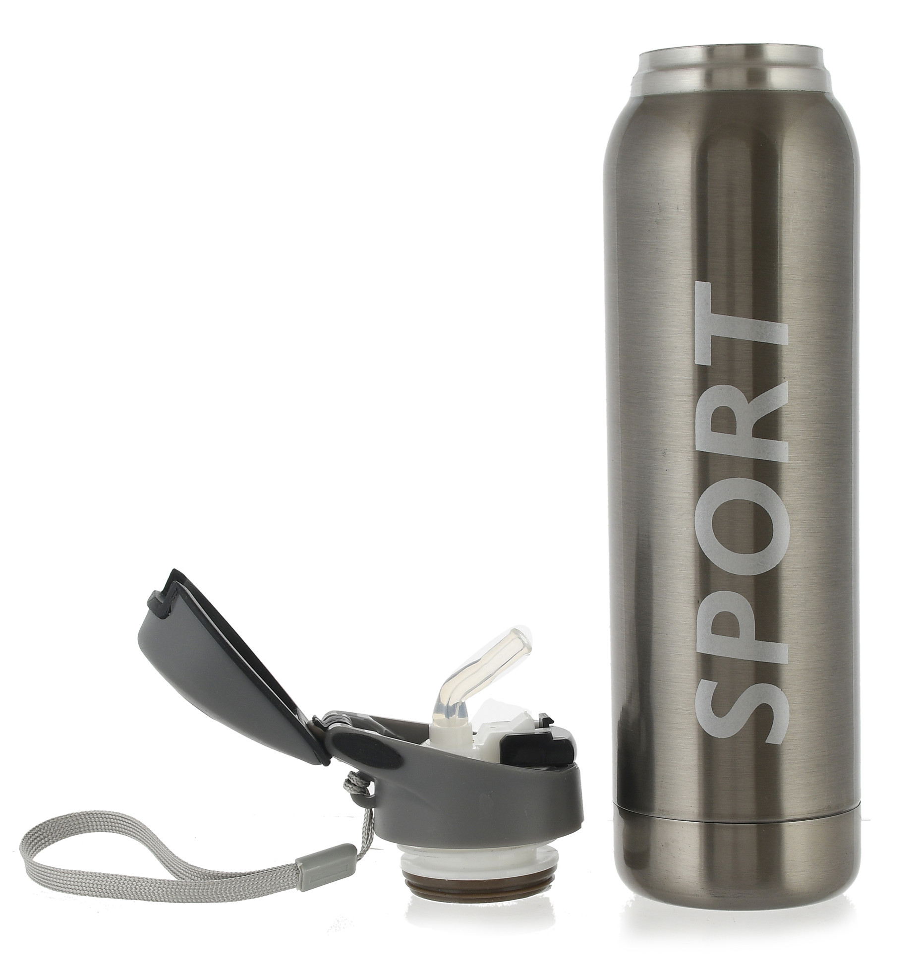 Kuber Industries Stainless Steel BPA Free Drinking Bottle, Leakproof Gym Bottle, Ideal for Sports, Bike, Running, Hiking With Sipper, 500ml (Silver)