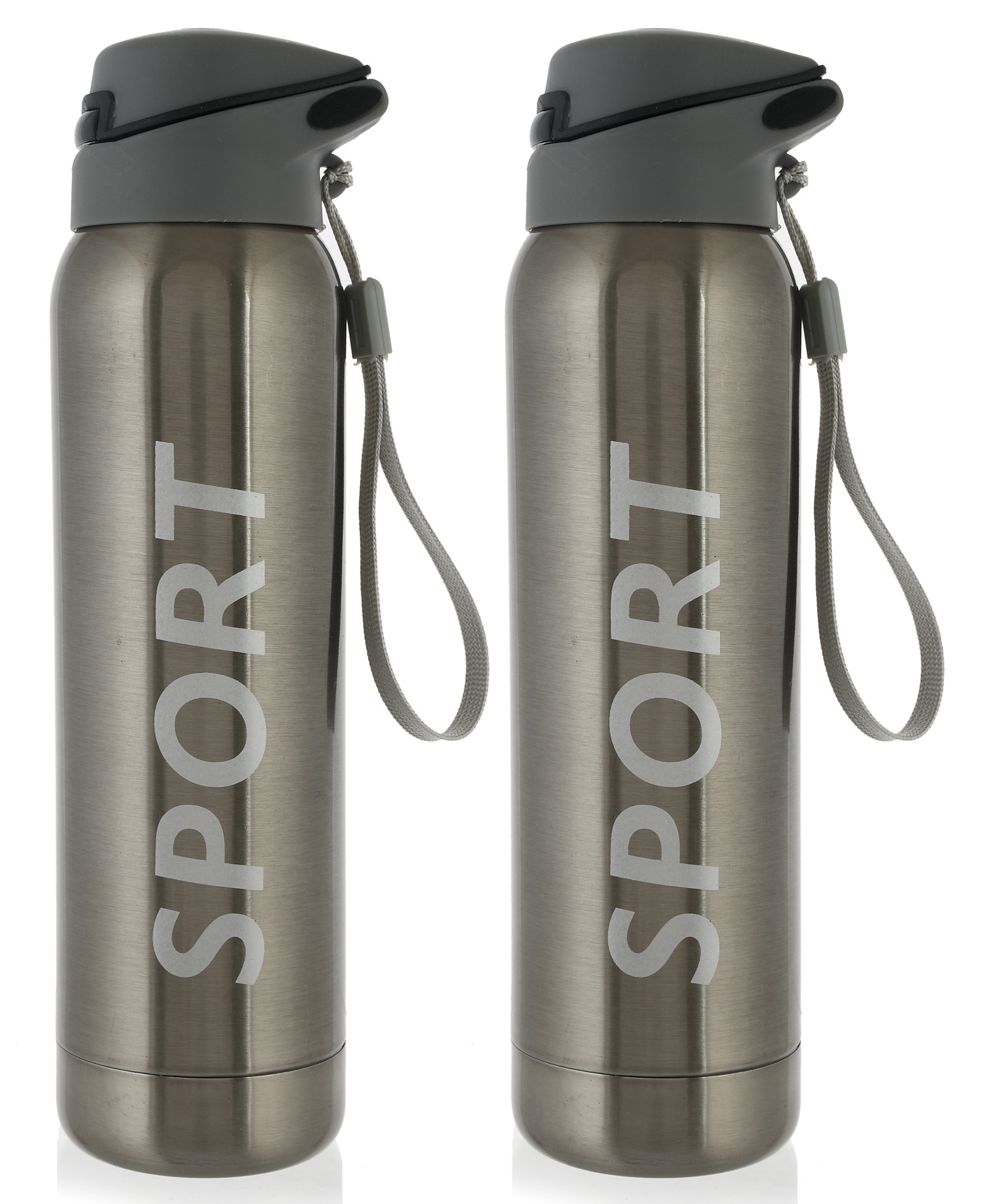 Kuber Industries Stainless Steel BPA Free Drinking Bottle, Leakproof Gym Bottle, Ideal for Sports, Bike, Running, Hiking With Sipper, 500ml (Silver)