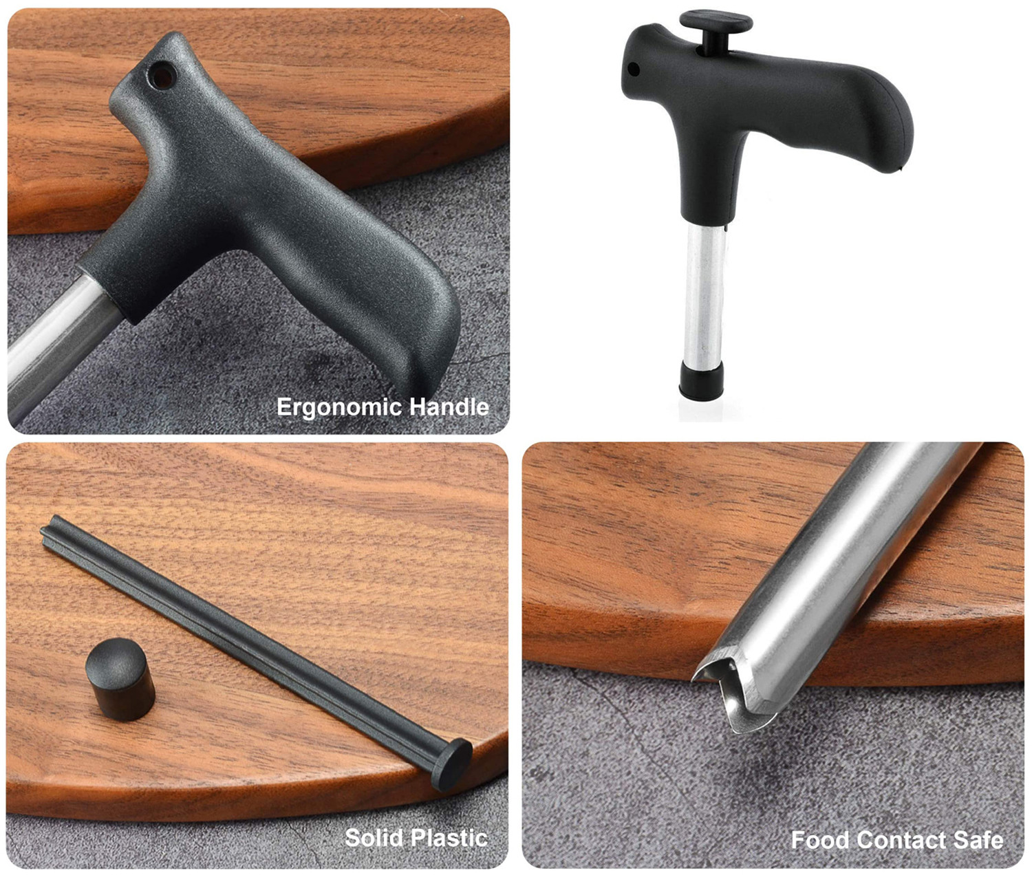 kuber industries Stainless Steel Coconut Opener Coconut Knife Opener Coconut Opening Fruit Knife Tool (Black)