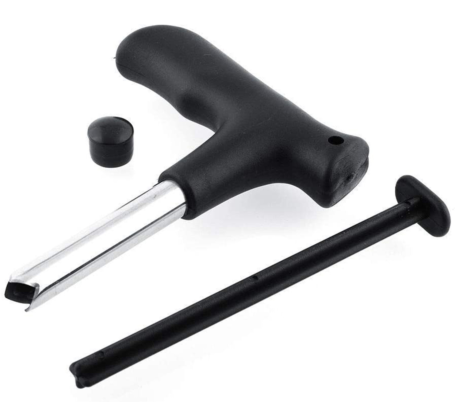 kuber industries Stainless Steel Coconut Opener Coconut Knife Opener Coconut Opening Fruit Knife Tool (Black)