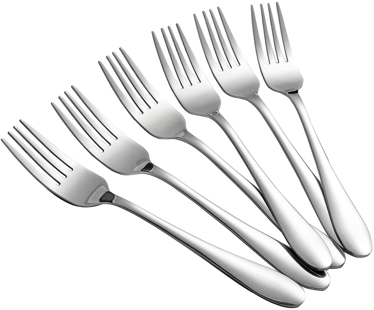 Kuber Industries Stainless Steel Dinner Forks Silverware Set, Extra-Fine Mercury Dessret Fork for Home, Kitchen or Restaurant (Silver)-KUBMART15677