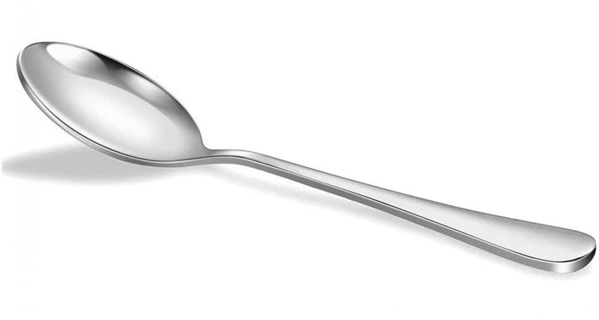 Kuber Industries Stainless Steel Dinner Spoons, Extra-Fine Mercury Dessert Spoon for Home, Kitchen or Restaurant (Silver)-KUBMART15669