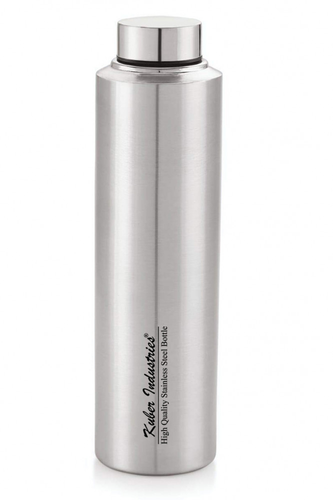 Kuber Industries Stainless Steel Fridge Water Bottle, 700 ML (Silver)
