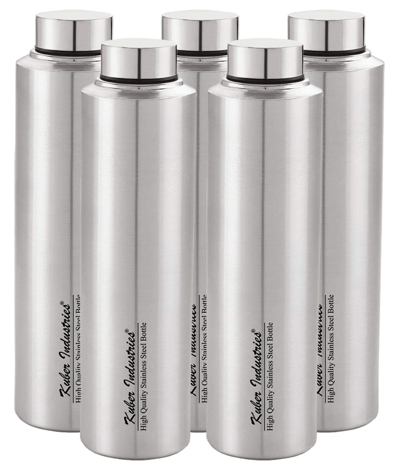 Kuber Industries Stainless Steel Fridge Water Bottle, 700 ML (Silver)