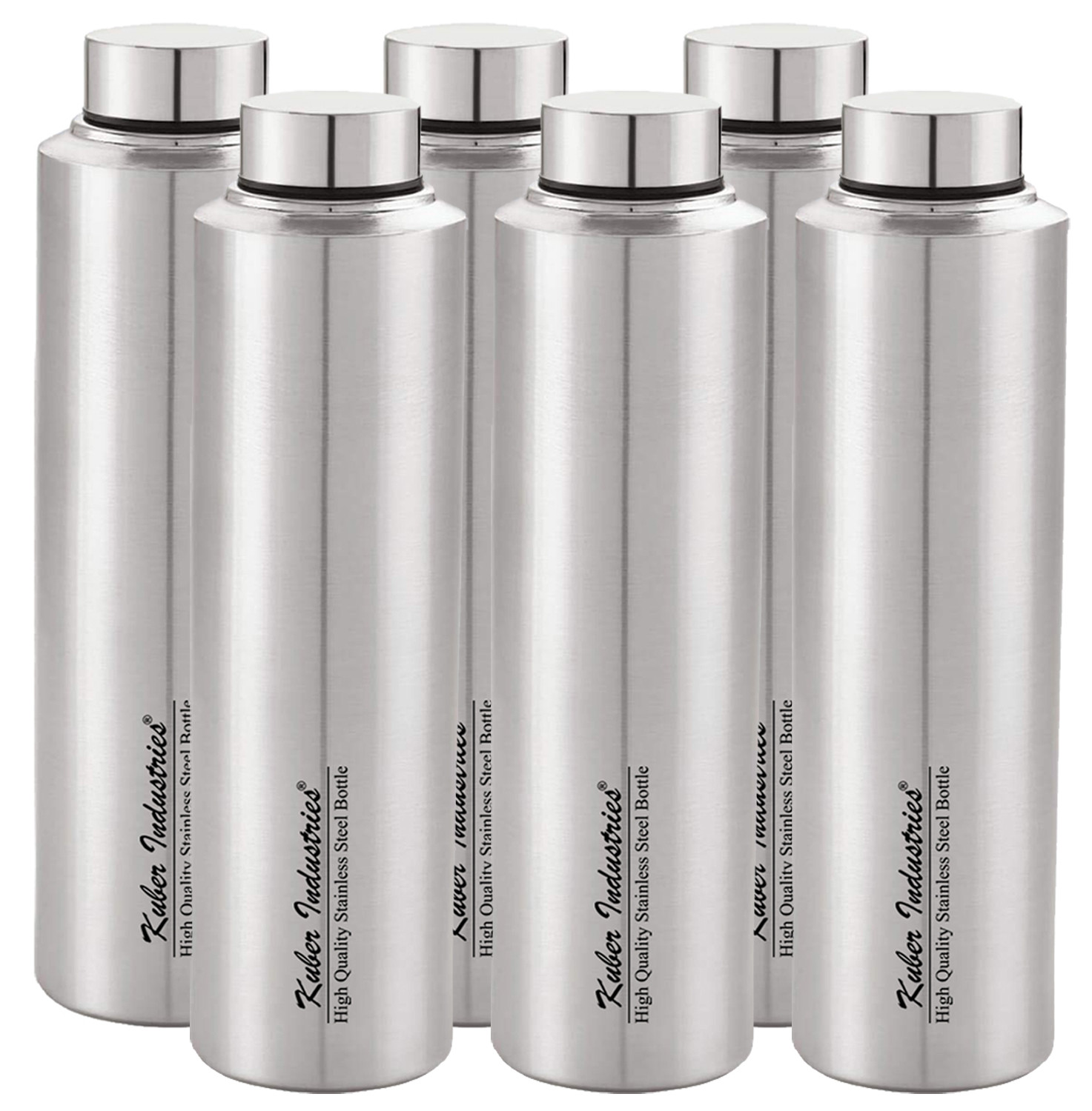 Kuber Industries Stainless Steel Fridge Water Bottle, 700 ML (Silver)