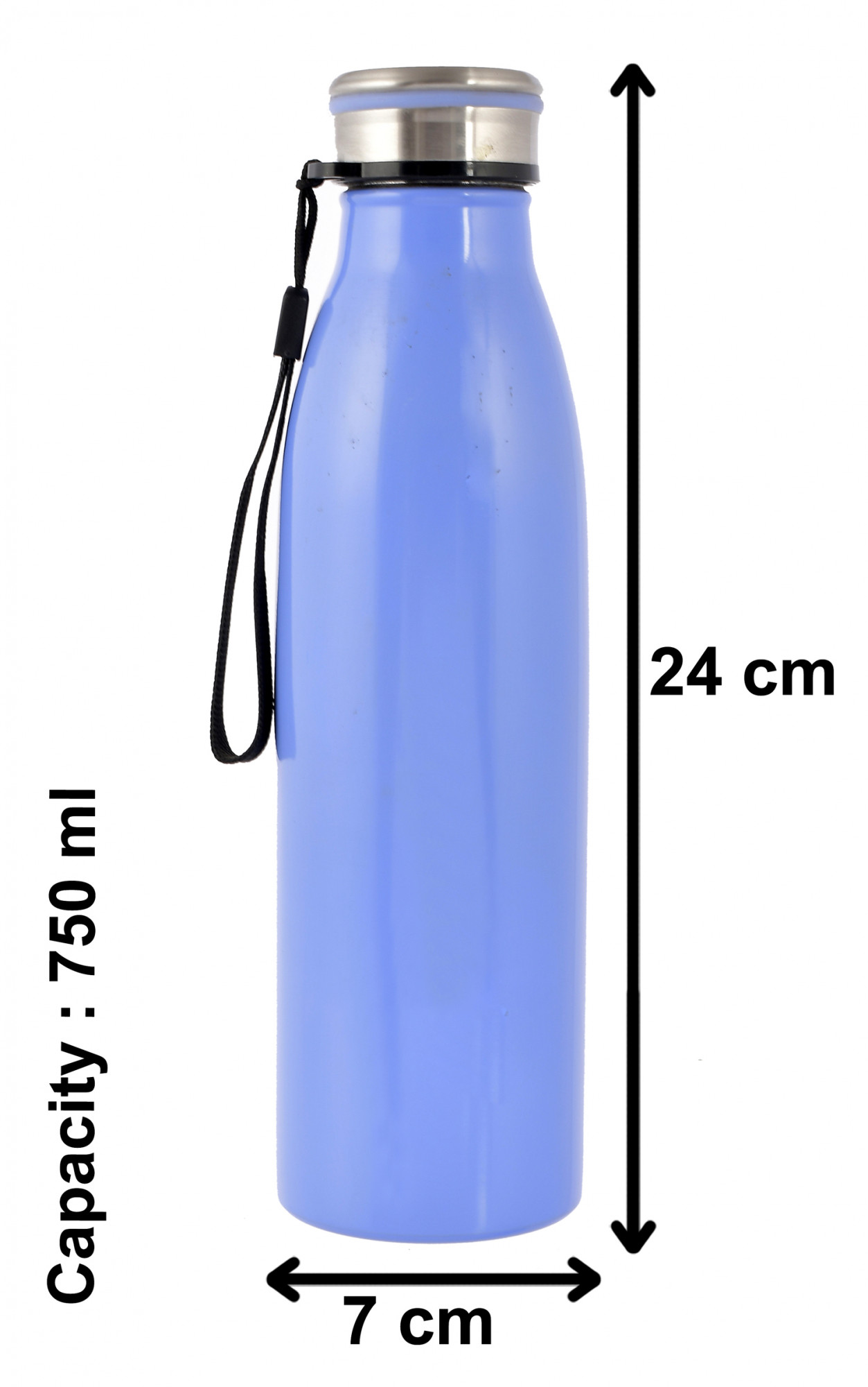 Kuber Industries Stainless Steel Fridge Water Bottle, 750 ML (Blue)-HS42KUBMART25189