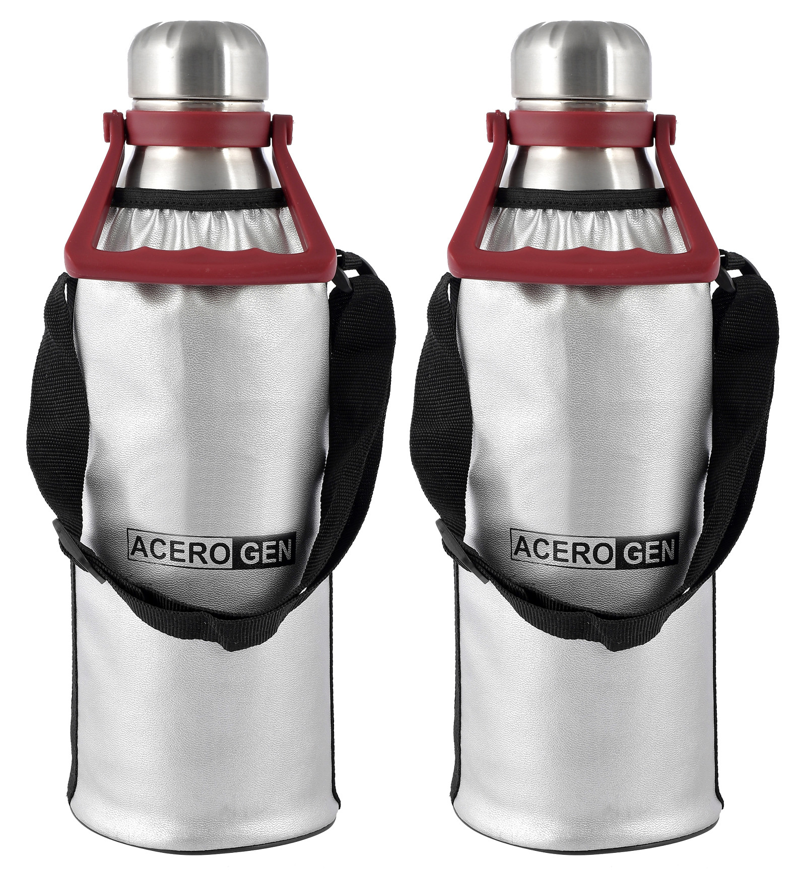 Kuber Industries Stainless Steel Hot And Cold Vacuum Flask With Carrying Handle & Pouch, 1800ml (Silver)-HS42KUBMART25153