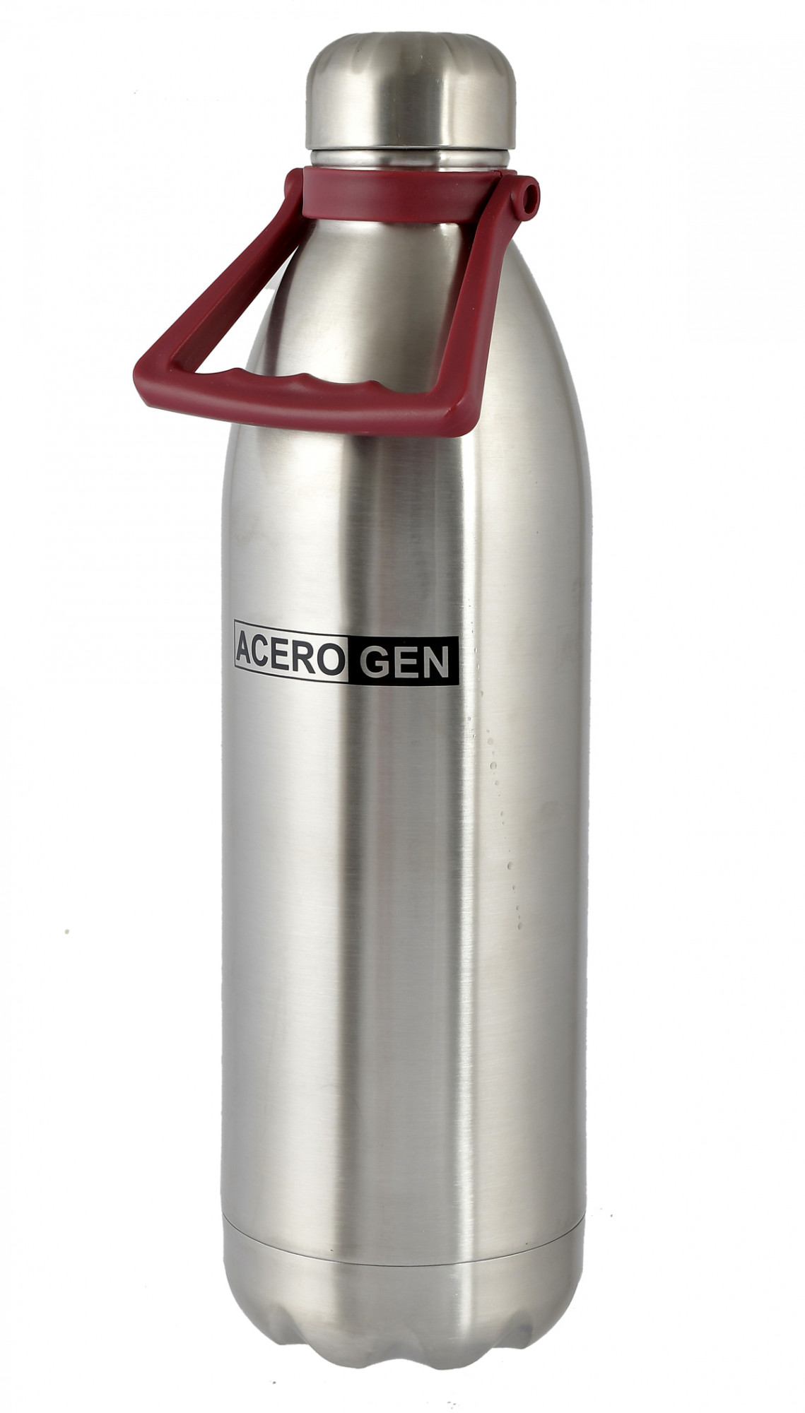 Kuber Industries Stainless Steel Hot And Cold Vacuum Flask With Carrying Handle & Pouch, 2100ml (Silver)-HS42KUBMART25157