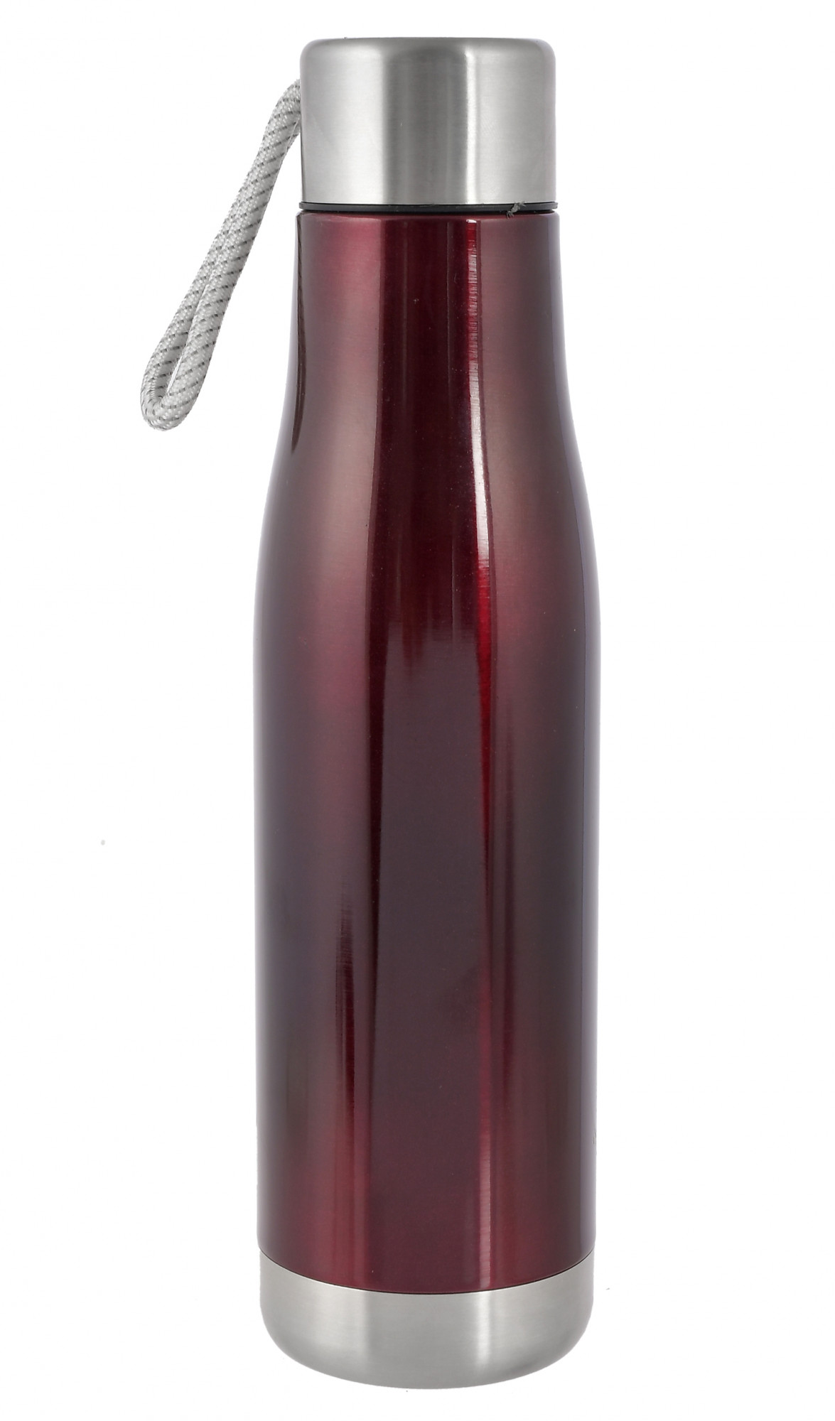 Kuber Industries Stainless Steel Hot And Cold Vacuum Flask With Carrying Strip, 500ml (Maroon)-HS42KUBMART25161