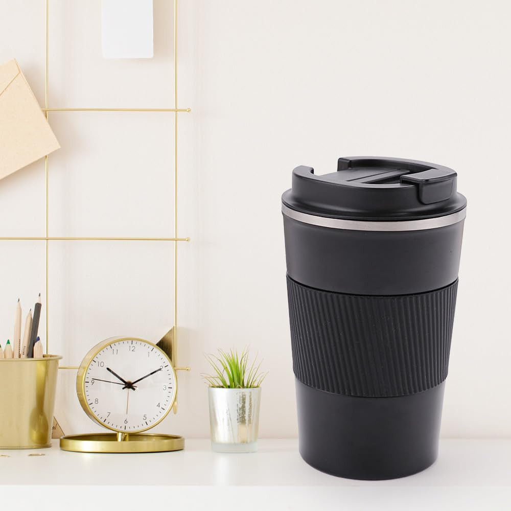 Kuber Industries Stainless Steel Insulated Coffee Cup With Sipper Mouth|Travel Coffee Mug 