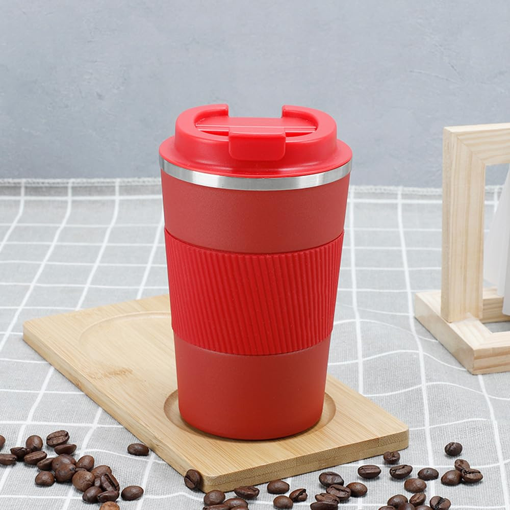 Kuber Industries Stainless Steel Insulated Coffee Mug With Sleeve|Travel Coffee Mug 