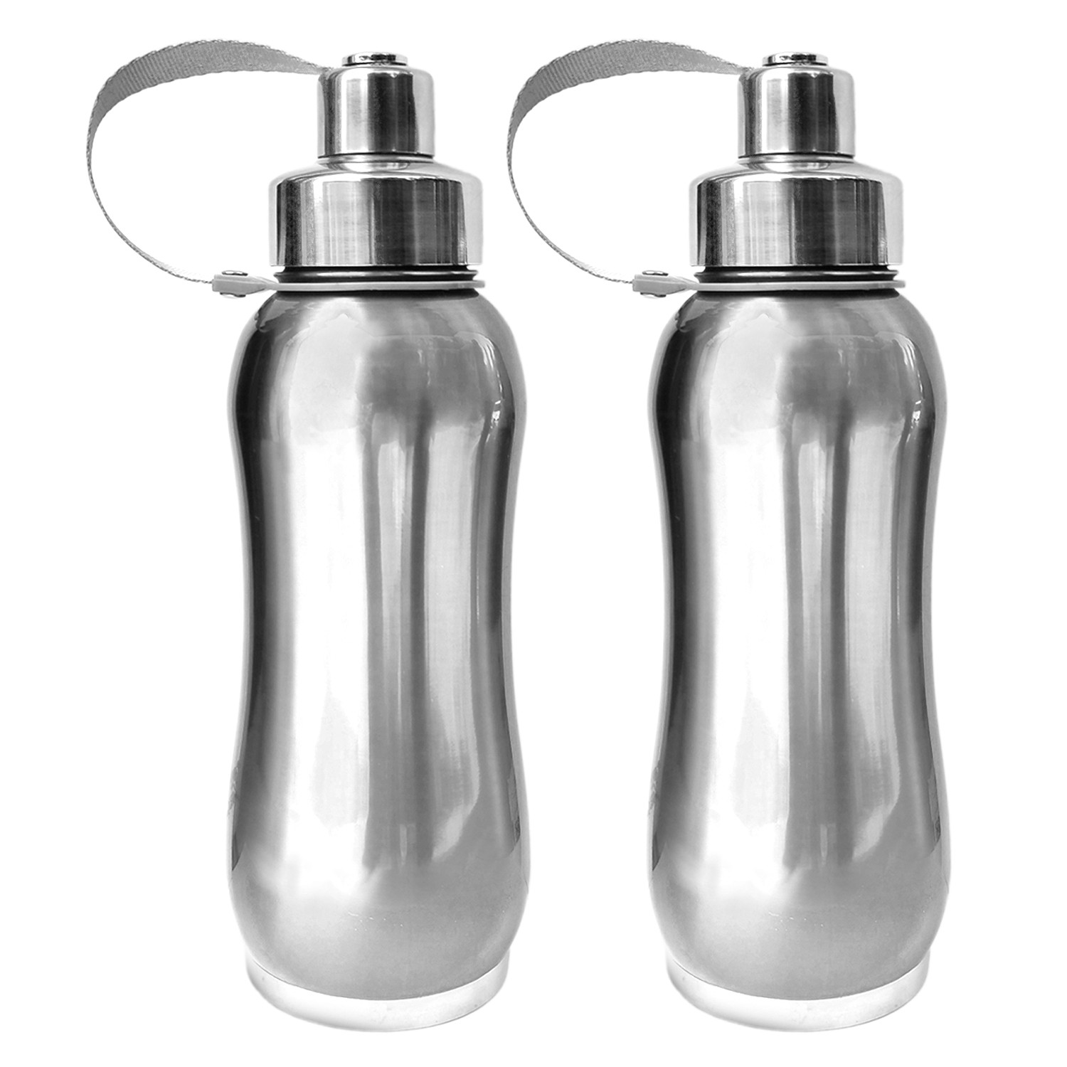 Kuber Industries Stainless Steel Insulated Water Bottle With Strainer For Home & Traveling, 1Ltr. (Silver) 54KM4313