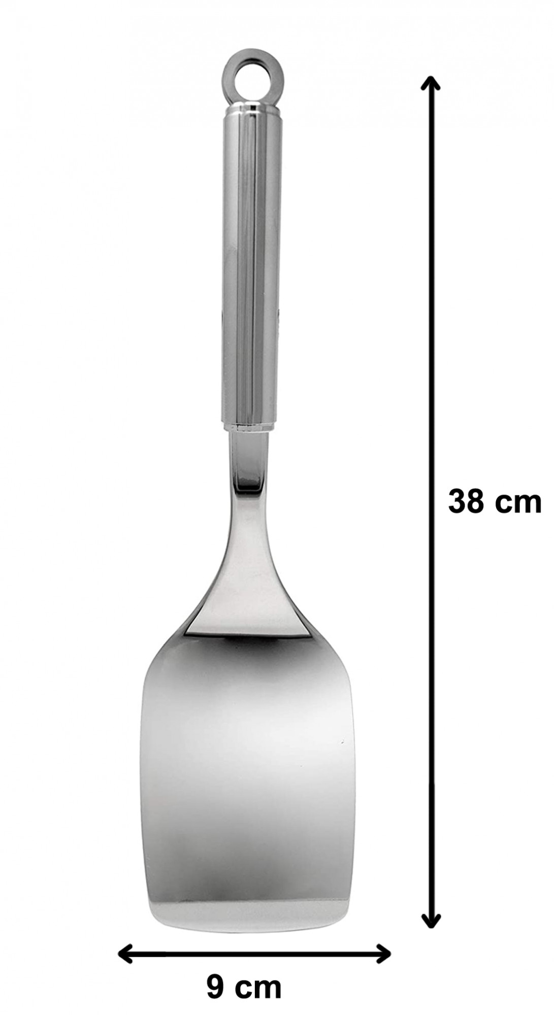 Kuber Industries Stainless Steel Kitchen Utensil Set of 2 (Spatula & Skimmer) Cooking Utensils - Nonstick Kitchen Utensils Cookware Set Best Kitchen Gadgets Kitchen Tool Set Gift (Silver)