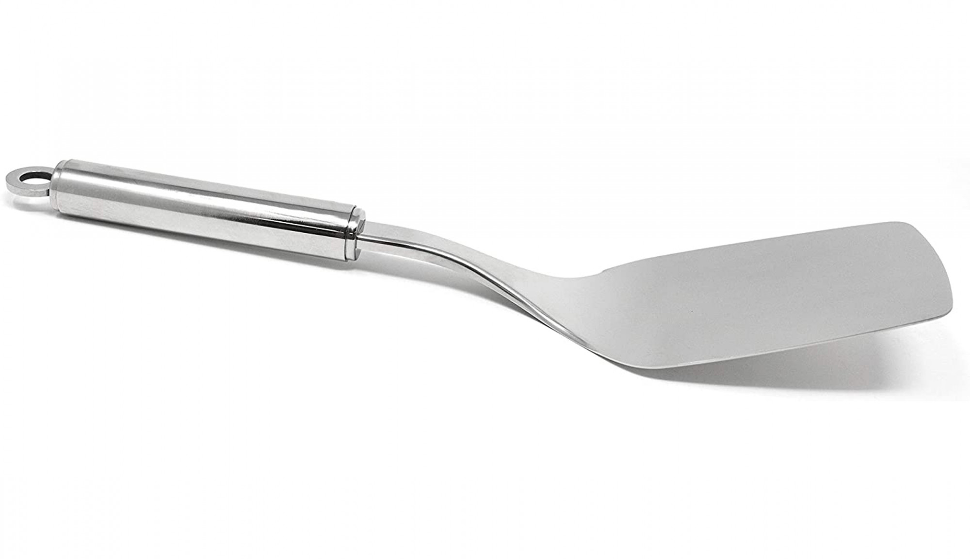 Kuber Industries Stainless Steel Kitchen Utensil Set of 2 (Spatula & Skimmer) Cooking Utensils - Nonstick Kitchen Utensils Cookware Set Best Kitchen Gadgets Kitchen Tool Set Gift (Silver)