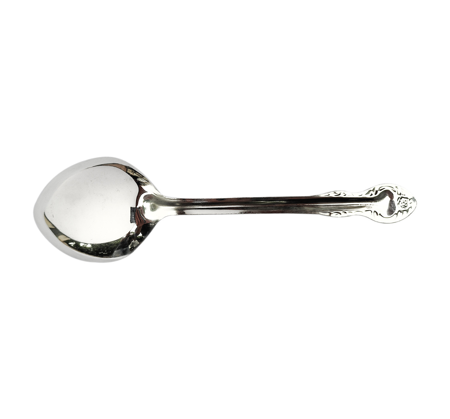 Kuber Industries Stainless Steel Ladle|Karchhi For Cooking, Stirring, Food Serving (Silver)