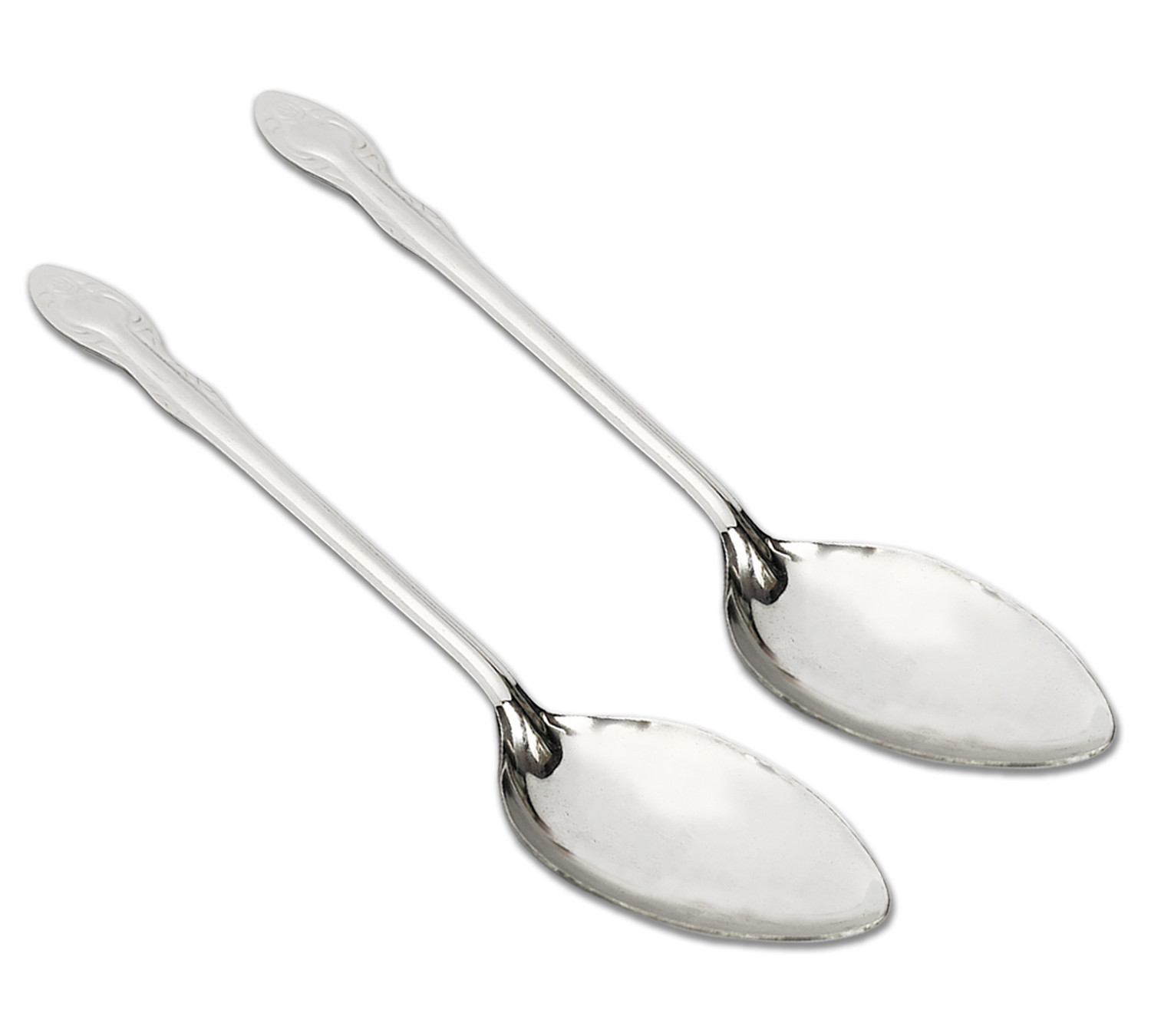 Kuber Industries Stainless Steel Ladle|Karchhi For Cooking, Stirring, Food Serving (Silver)