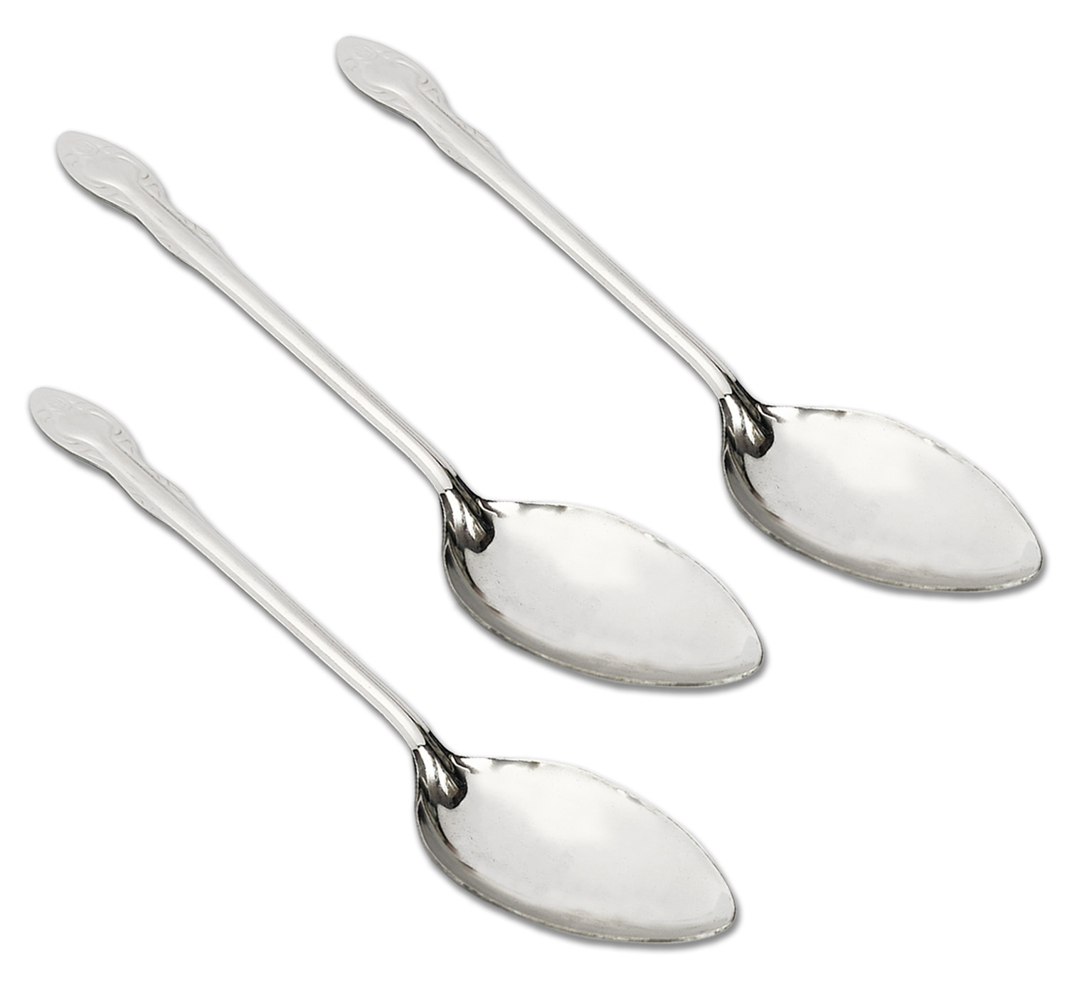 Kuber Industries Stainless Steel Ladle|Karchhi For Cooking, Stirring, Food Serving (Silver)