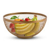 Stainless Steel Mesh Fruit Basket For Dining Table | Multipurpose & Easy-to-Clean Veg Basket For Kitchen - Perfect For Office, Home & Restaurant |HW-14-GD | Gold