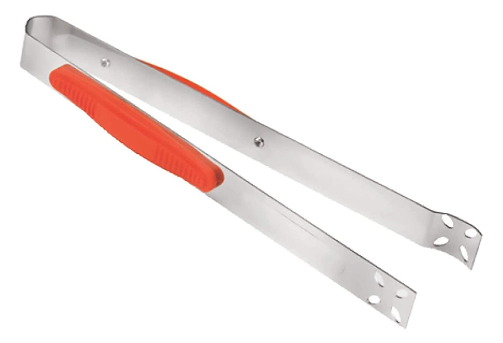 Kuber Industries Stainless Steel Multipurpose Tong For Cooking & Serving Ice, Salad, Roti Etc With Grip (Red)