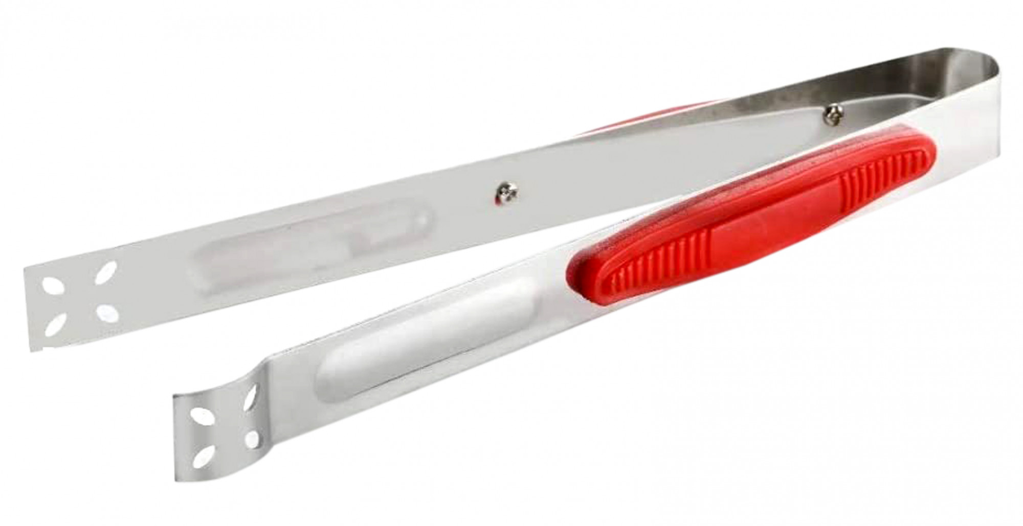 Kuber Industries Stainless Steel Multipurpose Tong For Cooking & Serving Ice, Salad, Roti Etc With Grip (Red)